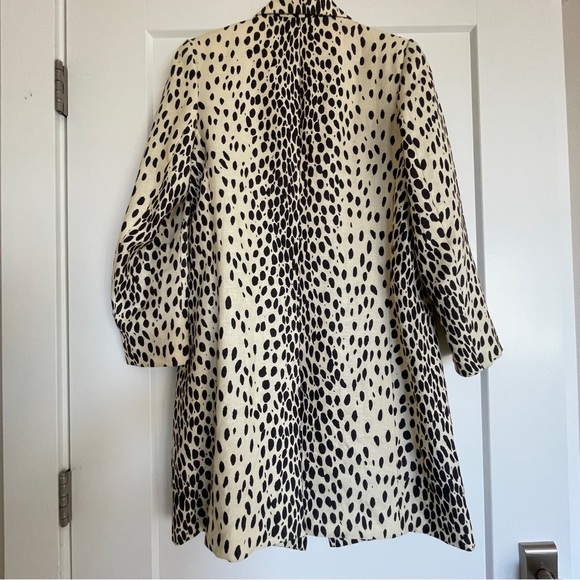 EMERSON FRY Wingtip Coat 2 Leopard Linen 10 - Picture 3 of 10